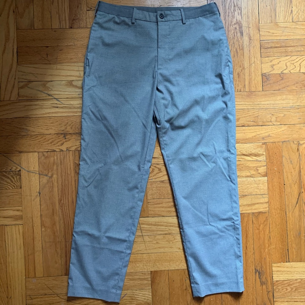 Uniqlo EZY Slim Grey/Houndstooth Trouser sz M